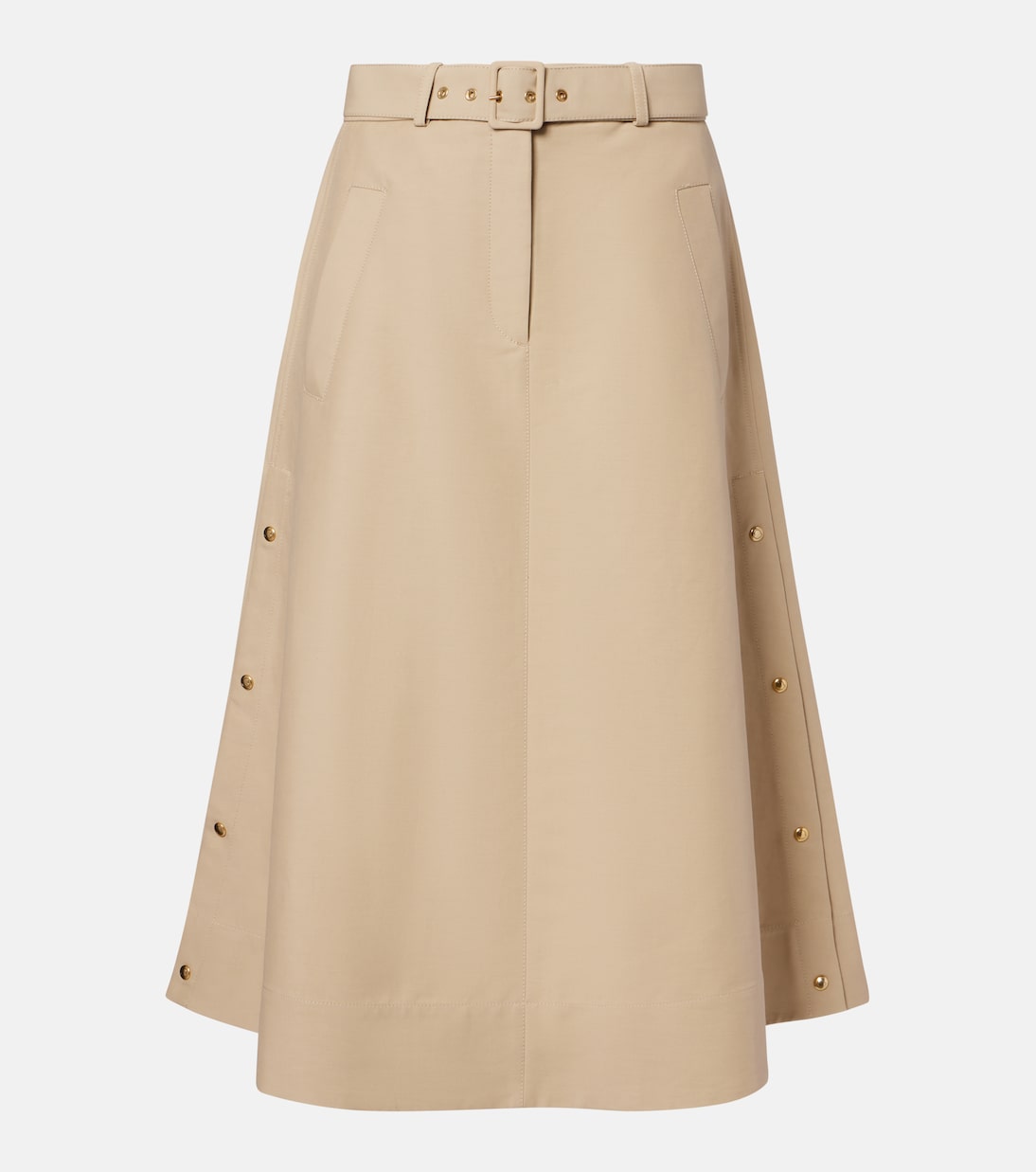 Belted cotton midi skirt | Moncler
