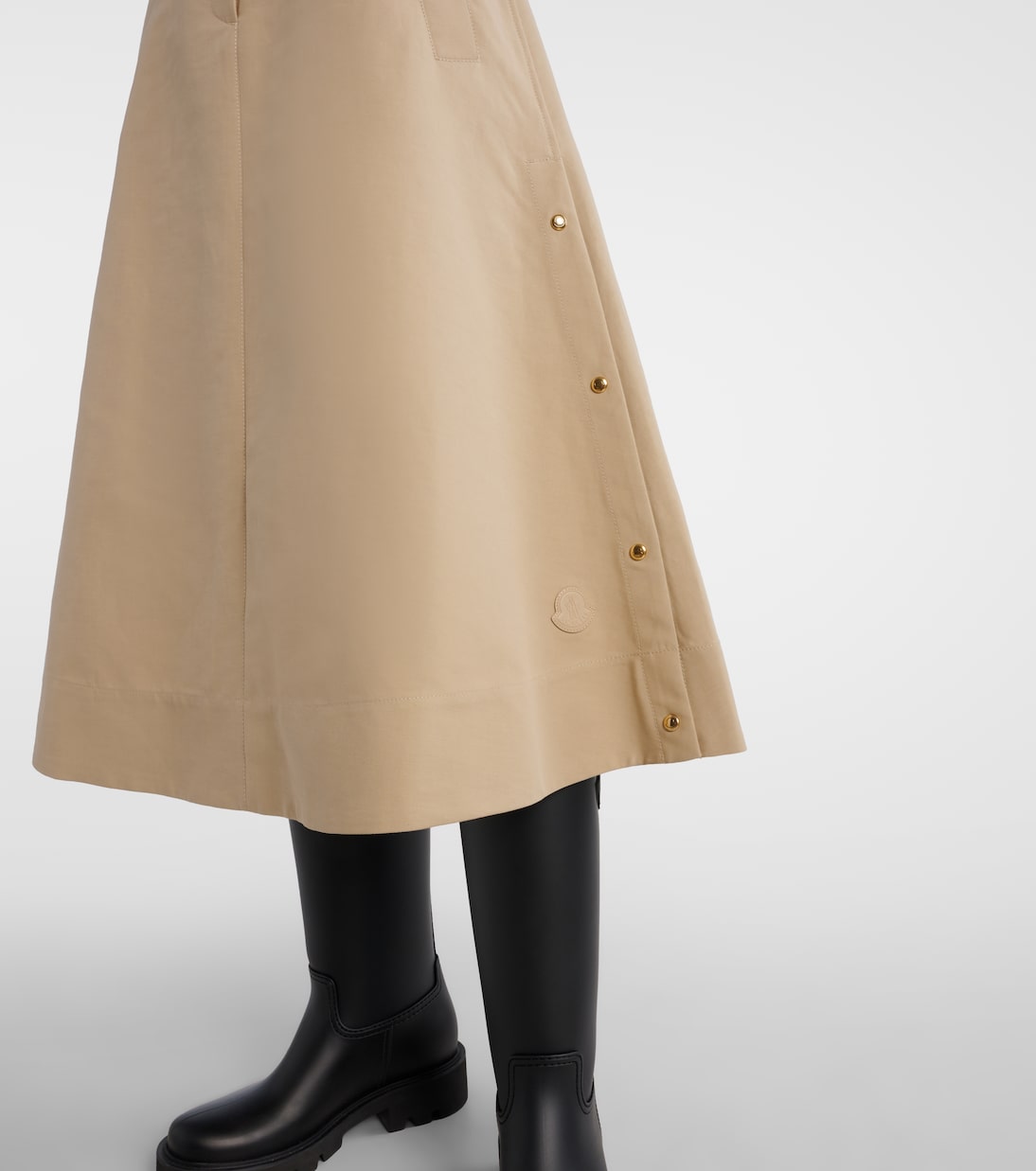 Belted cotton midi skirt | Moncler
