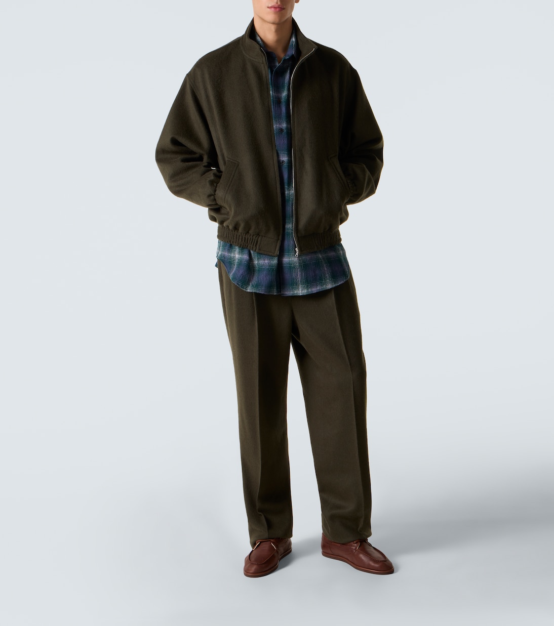 Camel hair flannel blouson jacket | Auralee