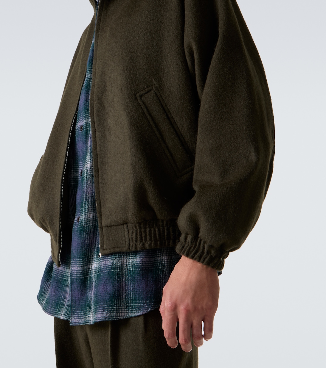 Camel hair flannel blouson jacket | Auralee