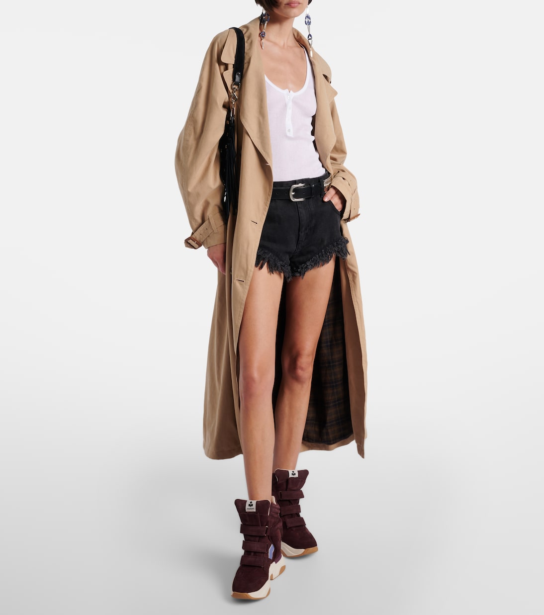 Balskee suede high-top platform sneakers | Isabel Marant