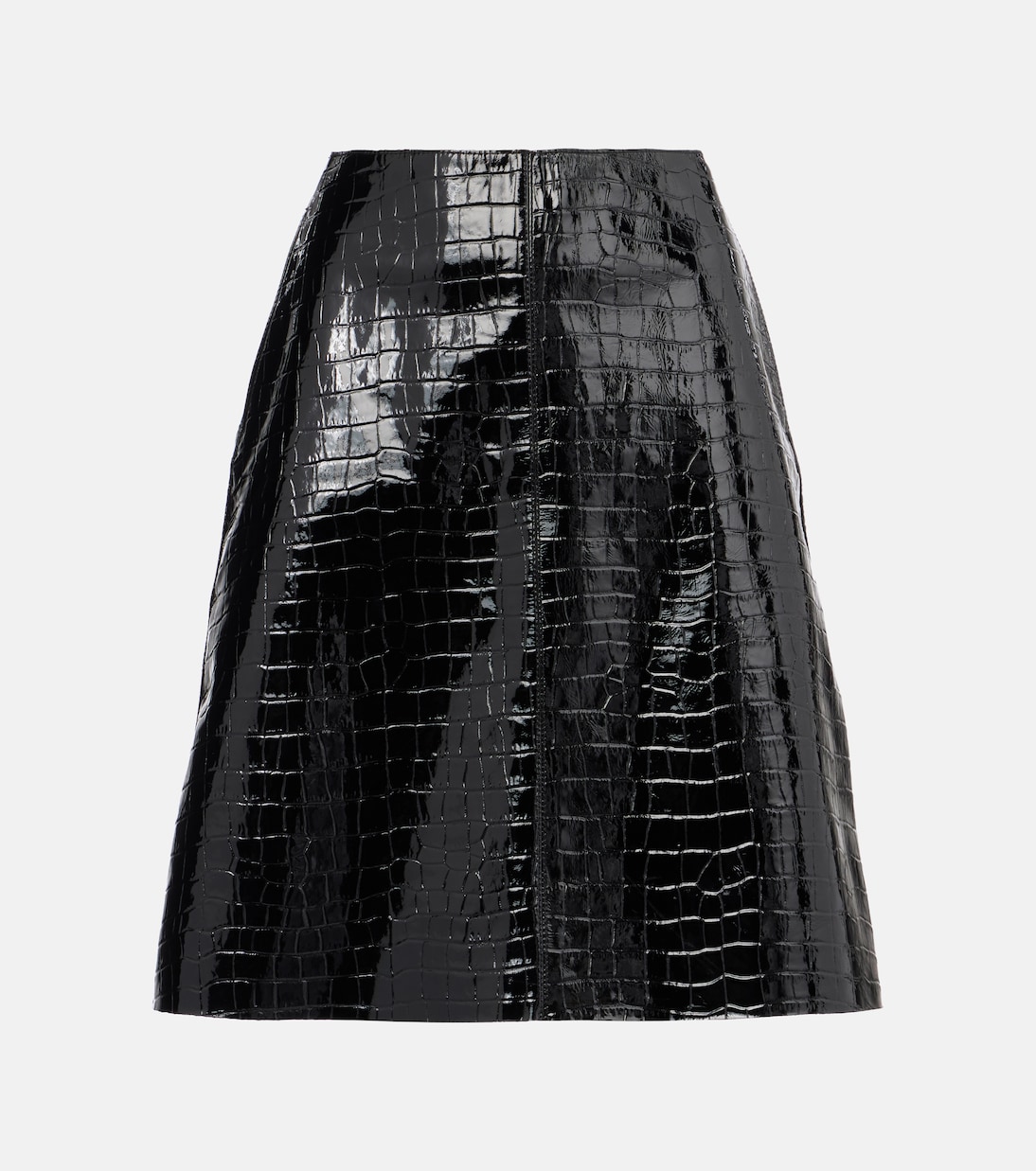Croc-effect leather miniskirt | Toteme