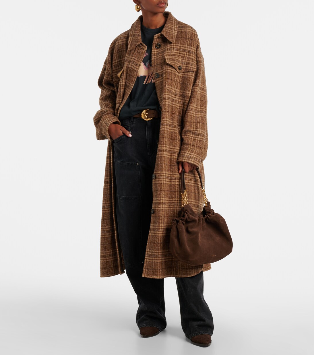 Miami Medium suede shoulder bag | DeMellier