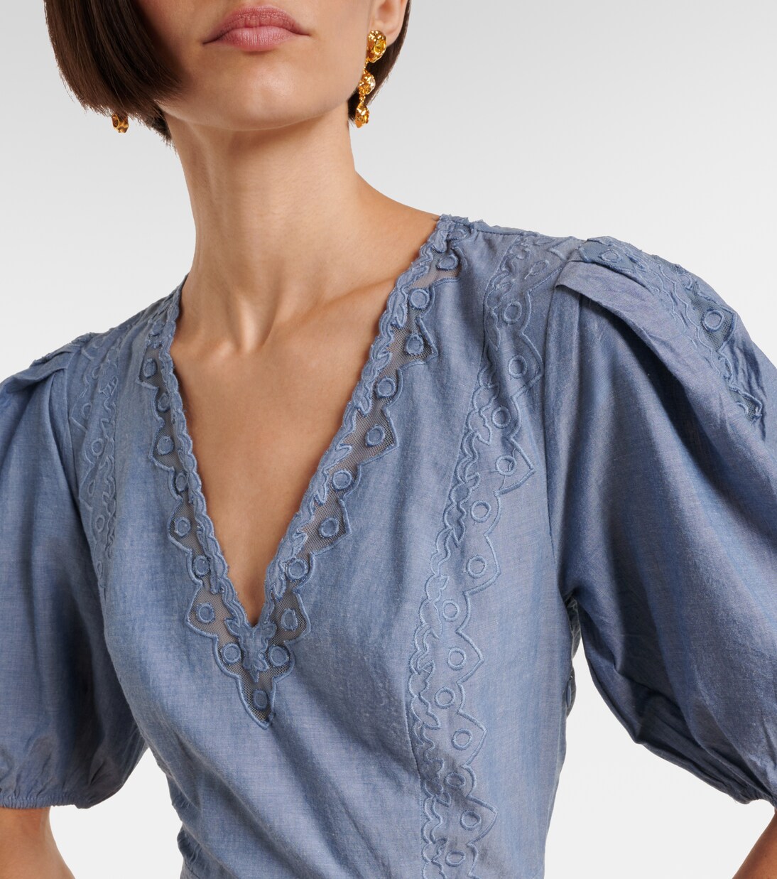 Camila lace-trimmed cotton minidress | Ulla Johnson
