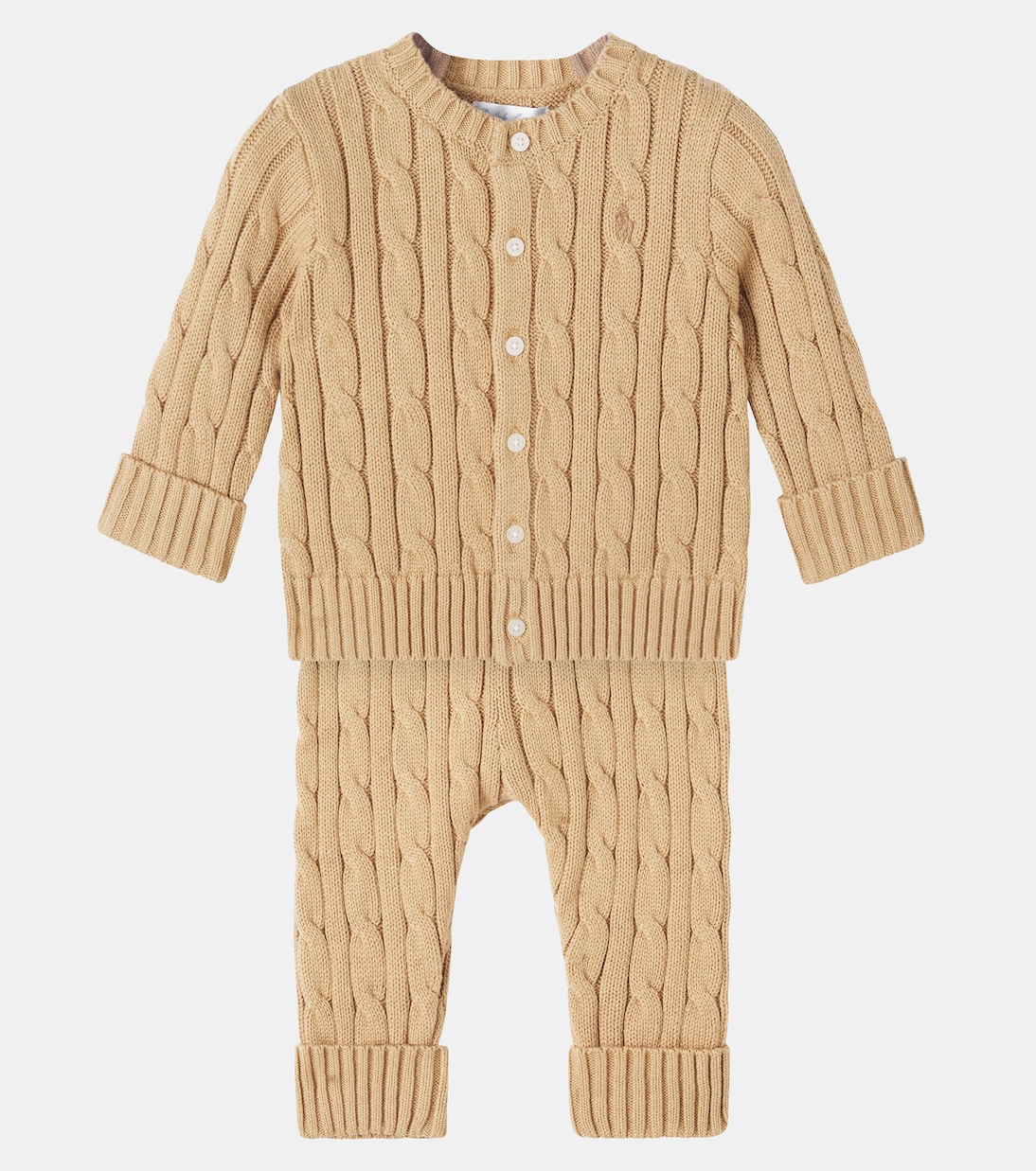 Baby cotton cardigan and pants set | Polo Ralph Lauren Kids