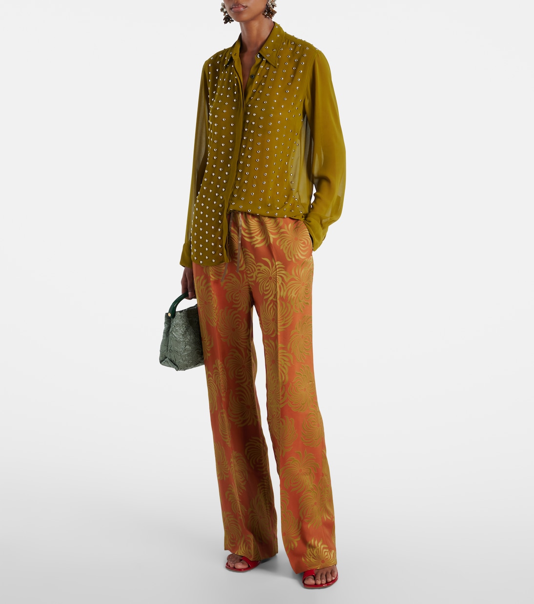 Printed wide-leg pants | Dries Van Noten