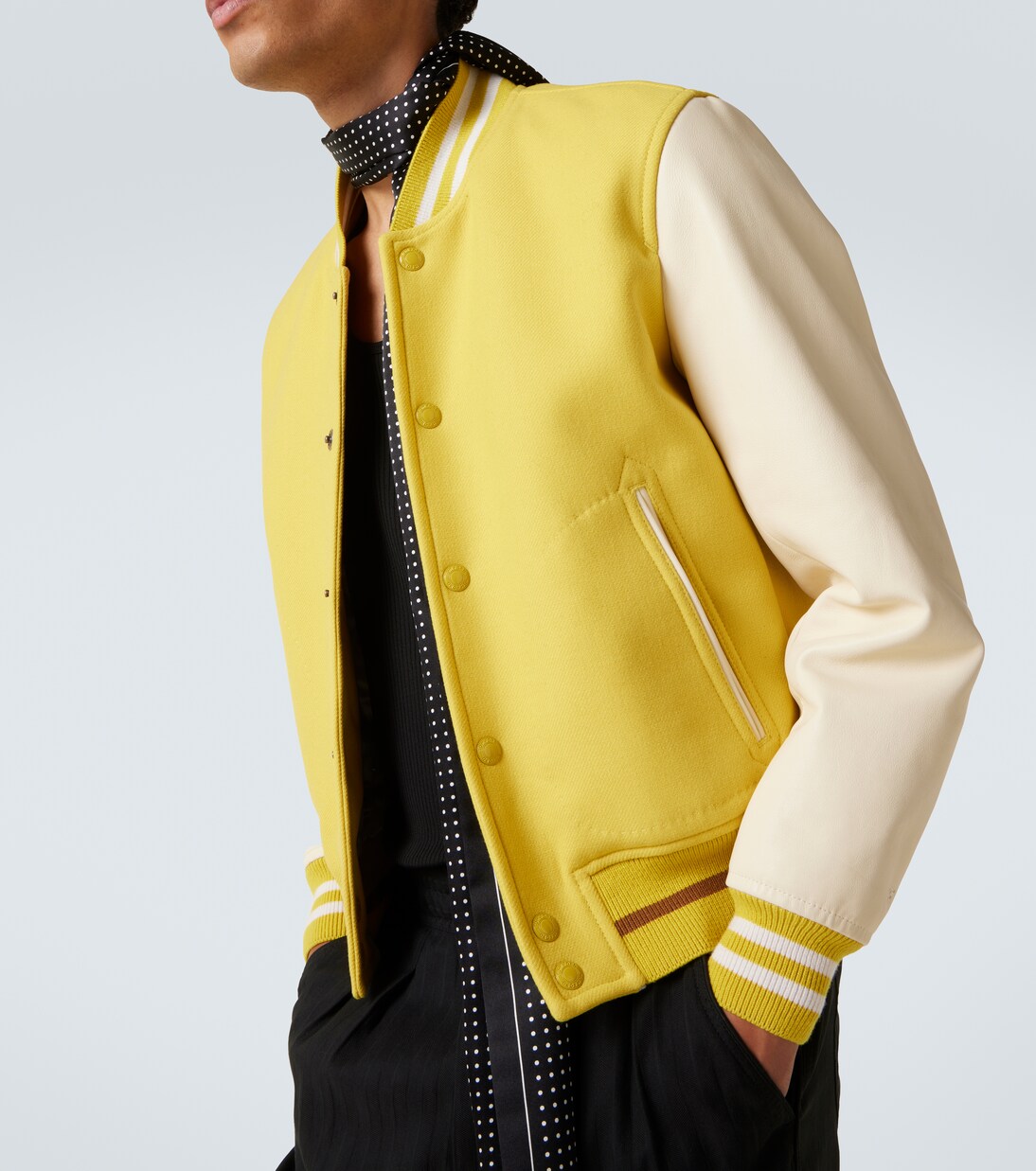 Collegejacke aus Wolle und Leder | Tom Ford