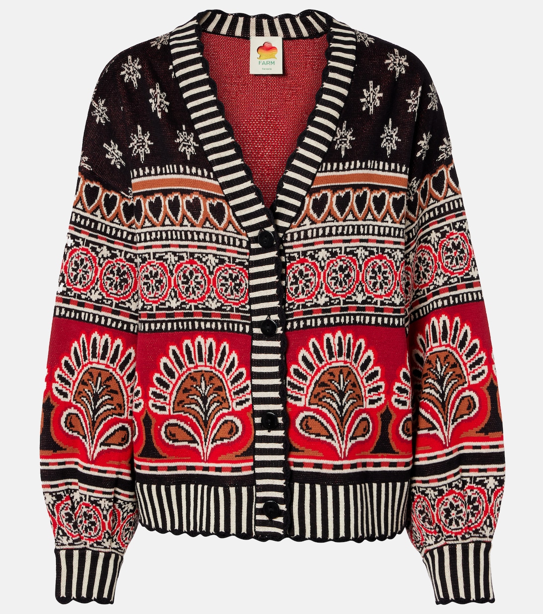 Cardigan Coconut Grove en jacquard de coton | Farm Rio