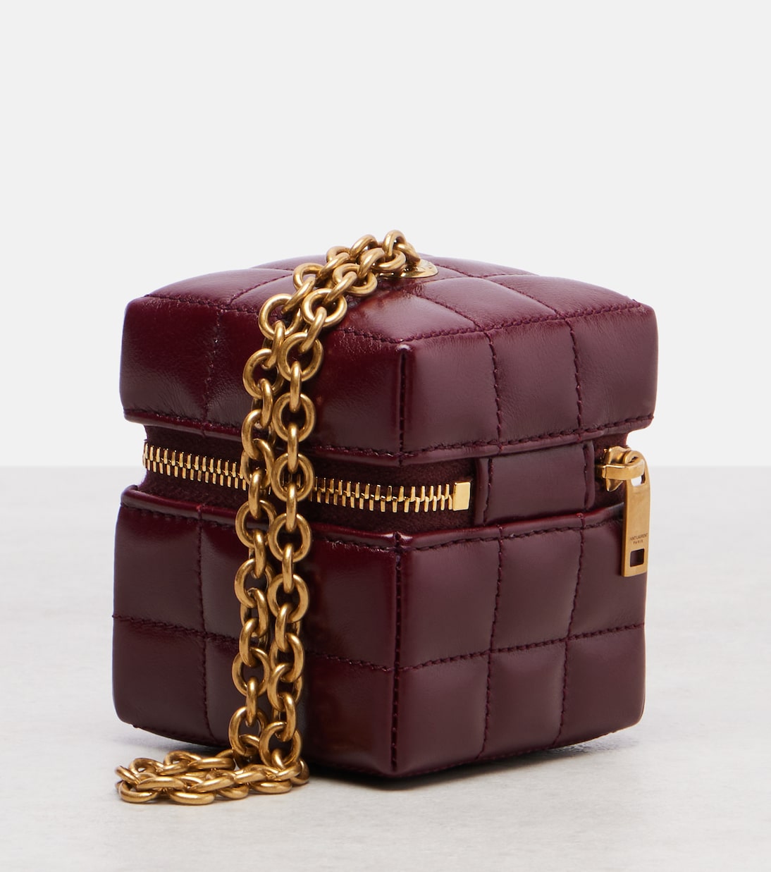 Cassandre Mini leather pouch on chain | Saint Laurent