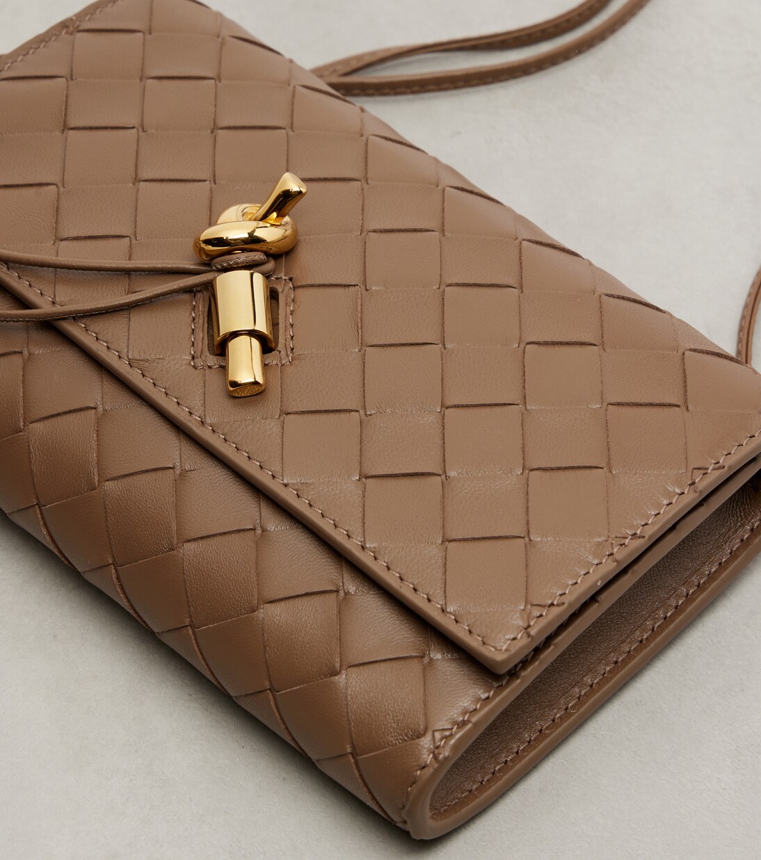 Andiamo Intrecciato leather crossbody bag | Bottega Veneta
