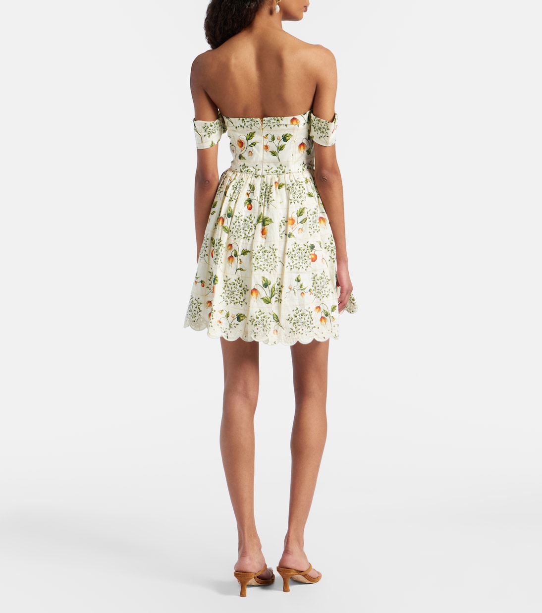 Off-Shoulder-Minikleid Poesia aus Leinen | Agua by Agua Bendita