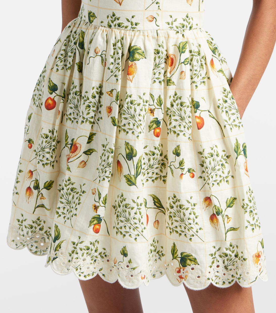 Off-Shoulder-Minikleid Poesia aus Leinen | Agua by Agua Bendita