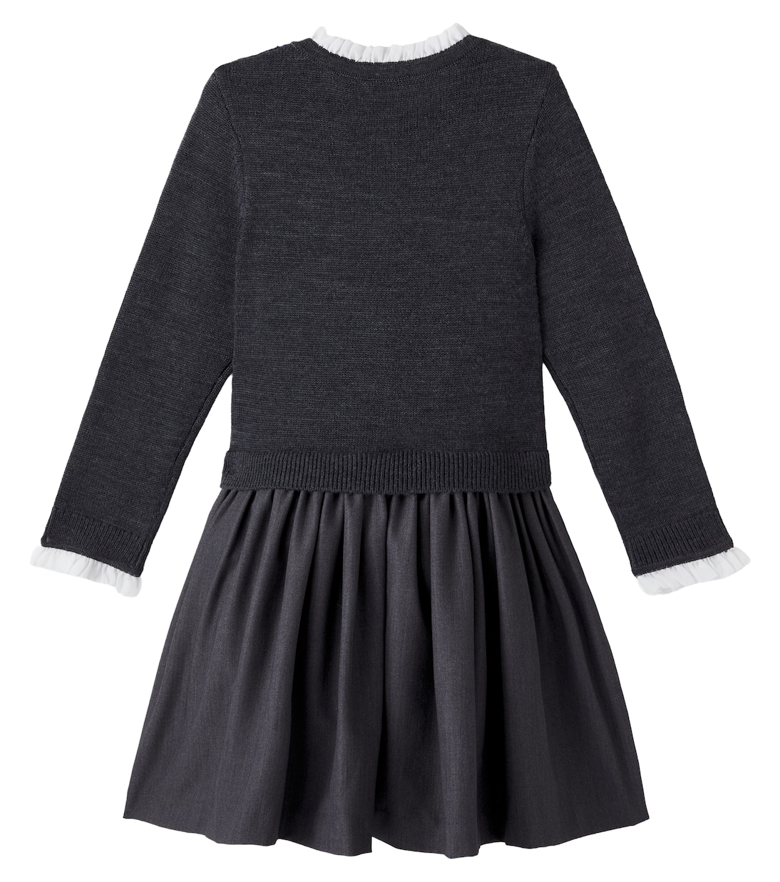 Paneled argyle wool dress | Self-Portrait Kids