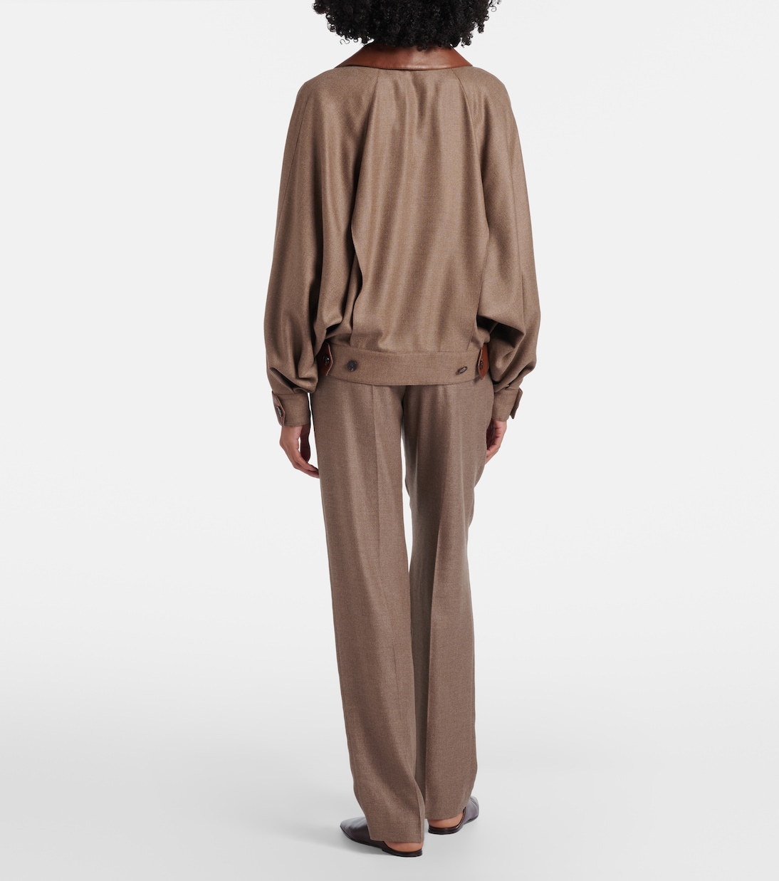 Chad pleated cashmere and silk wide-leg pants | Loro Piana