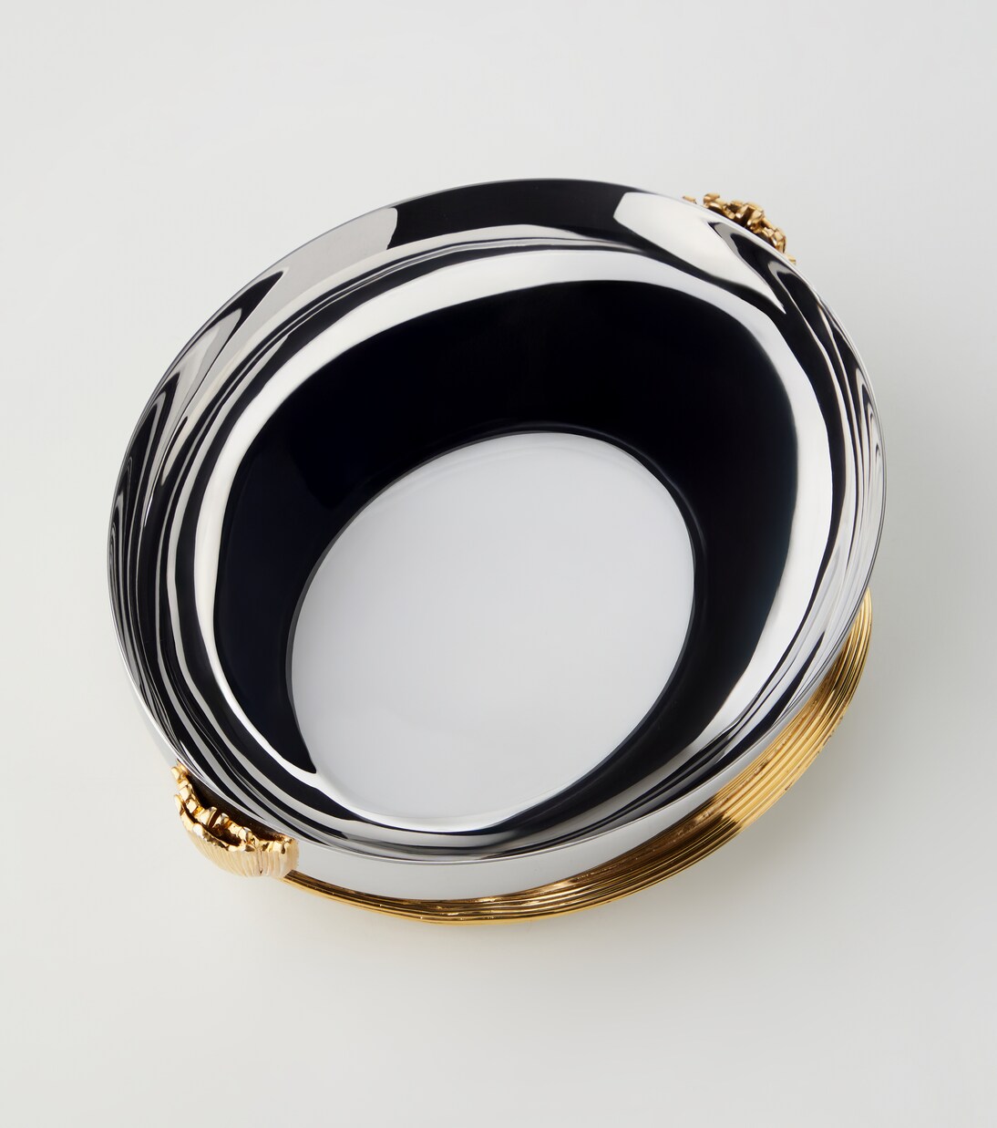 Deco Leaves Medium stainless steel bowl | L'Objet