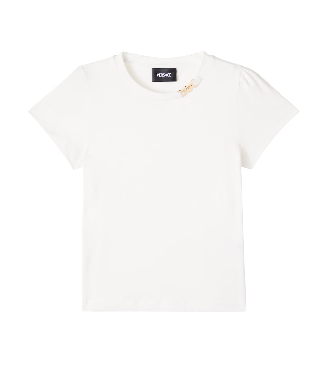 T-shirt in jersey di cotone con decorazioni | Versace Kids