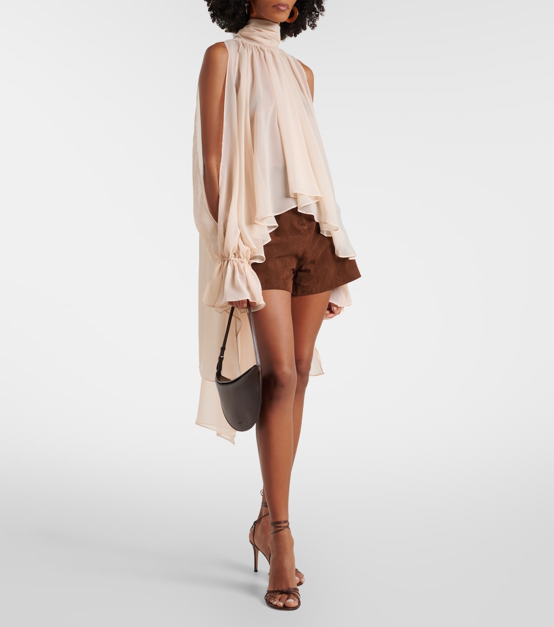 Asymmetric georgette blouse | Blumarine