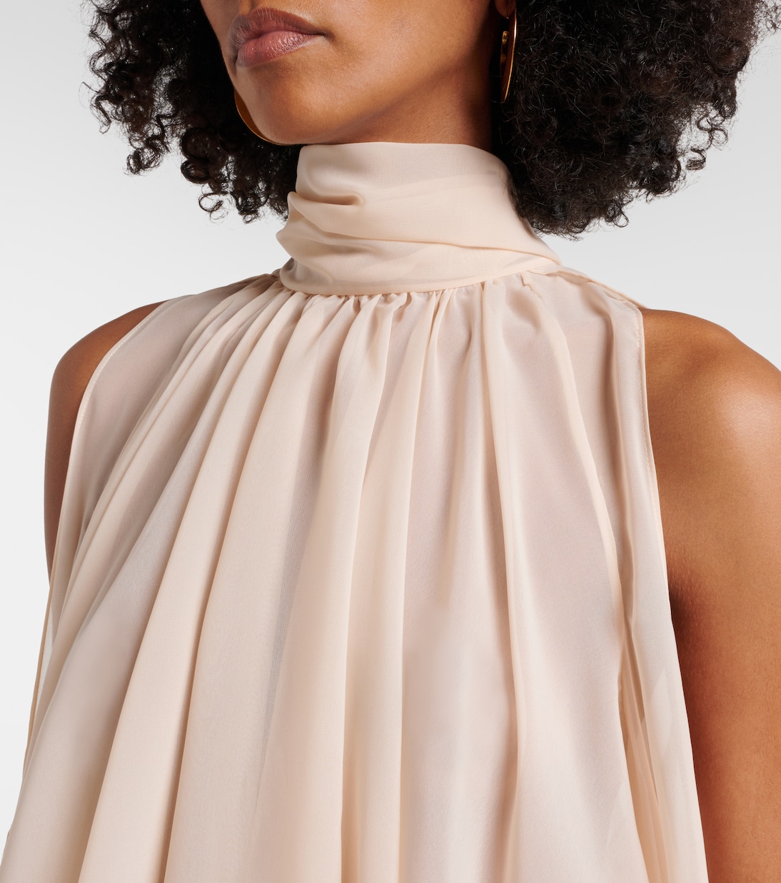 Asymmetric georgette blouse | Blumarine