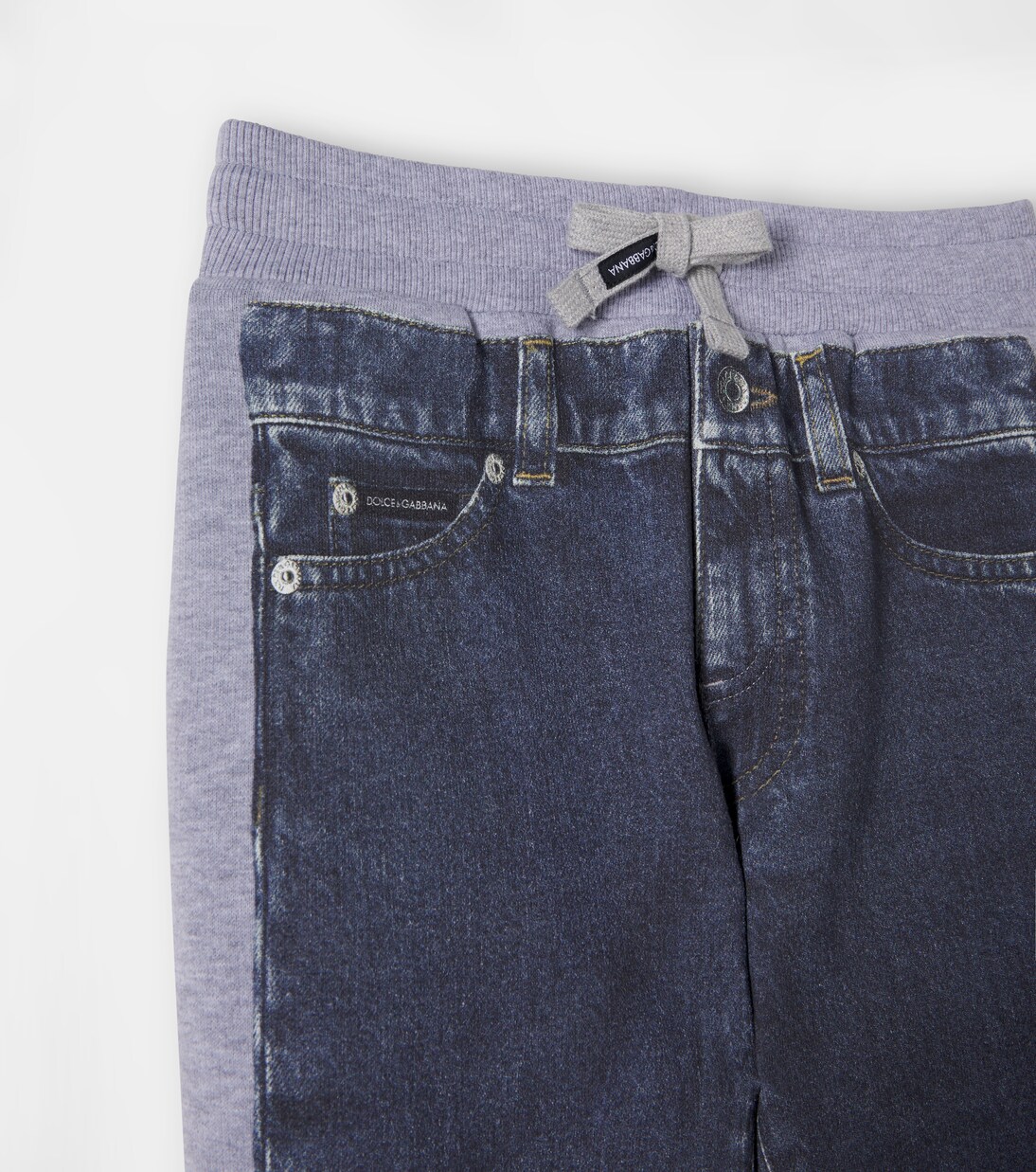 Printed cotton fleece sweatpants | Dolce&Gabbana Kids