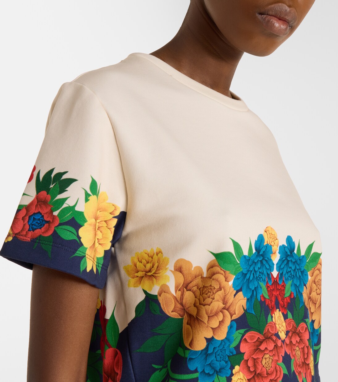 Camiseta La Scala de jersey floral con plumas | La DoubleJ