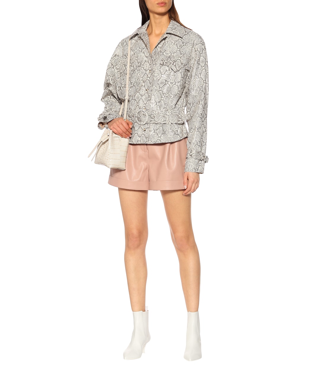 Iana faux snakeskin jacket | Nanushka