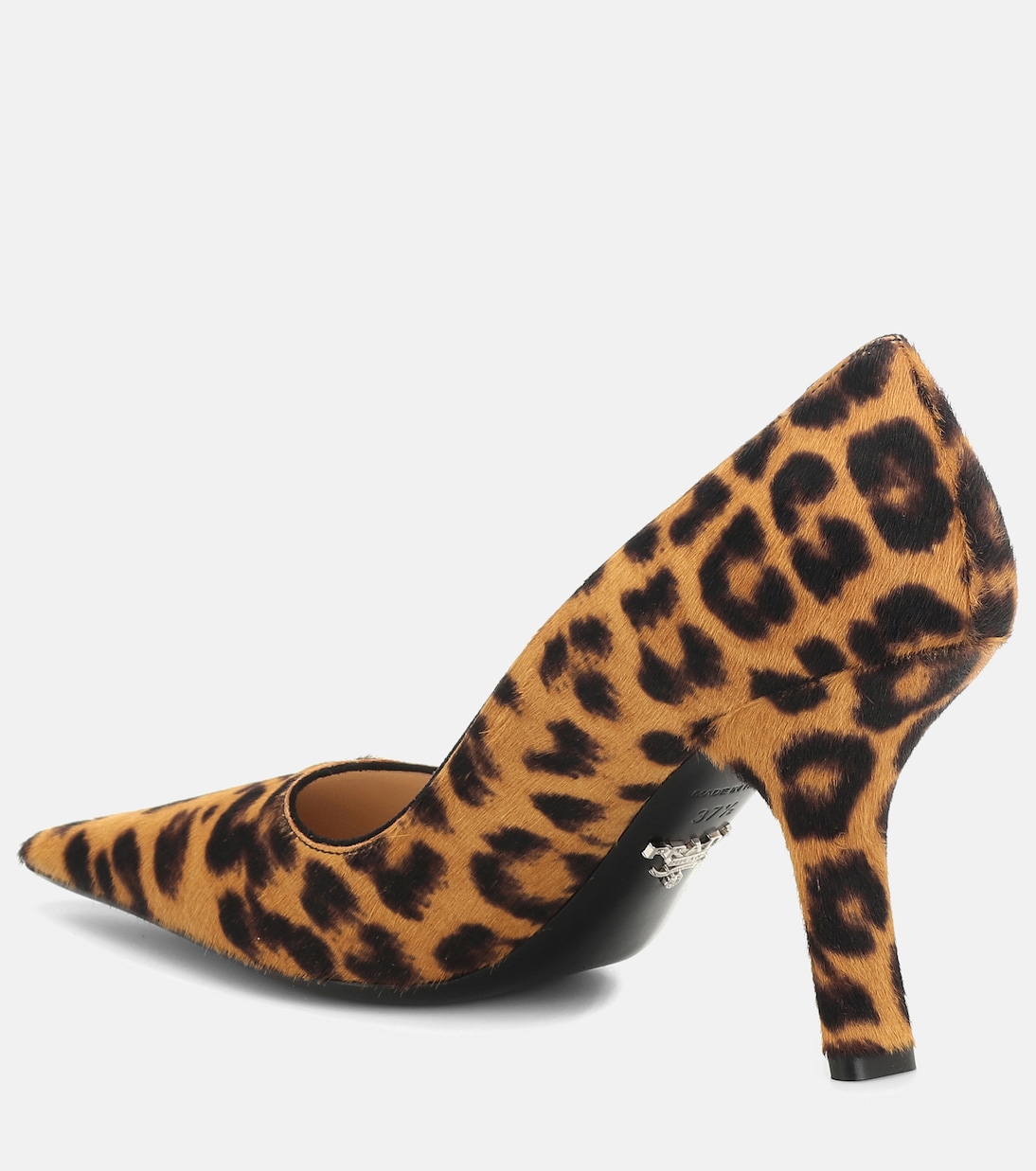 Escarpins imprimés en cuir façon poulain | Prada
