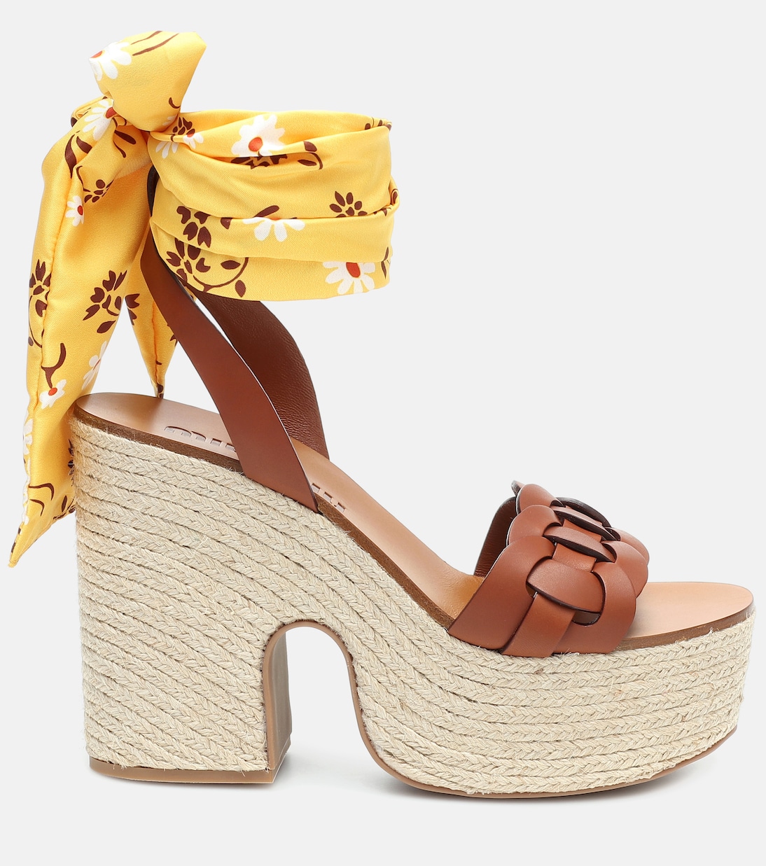 Sandali in pelle con plateau | Miu Miu