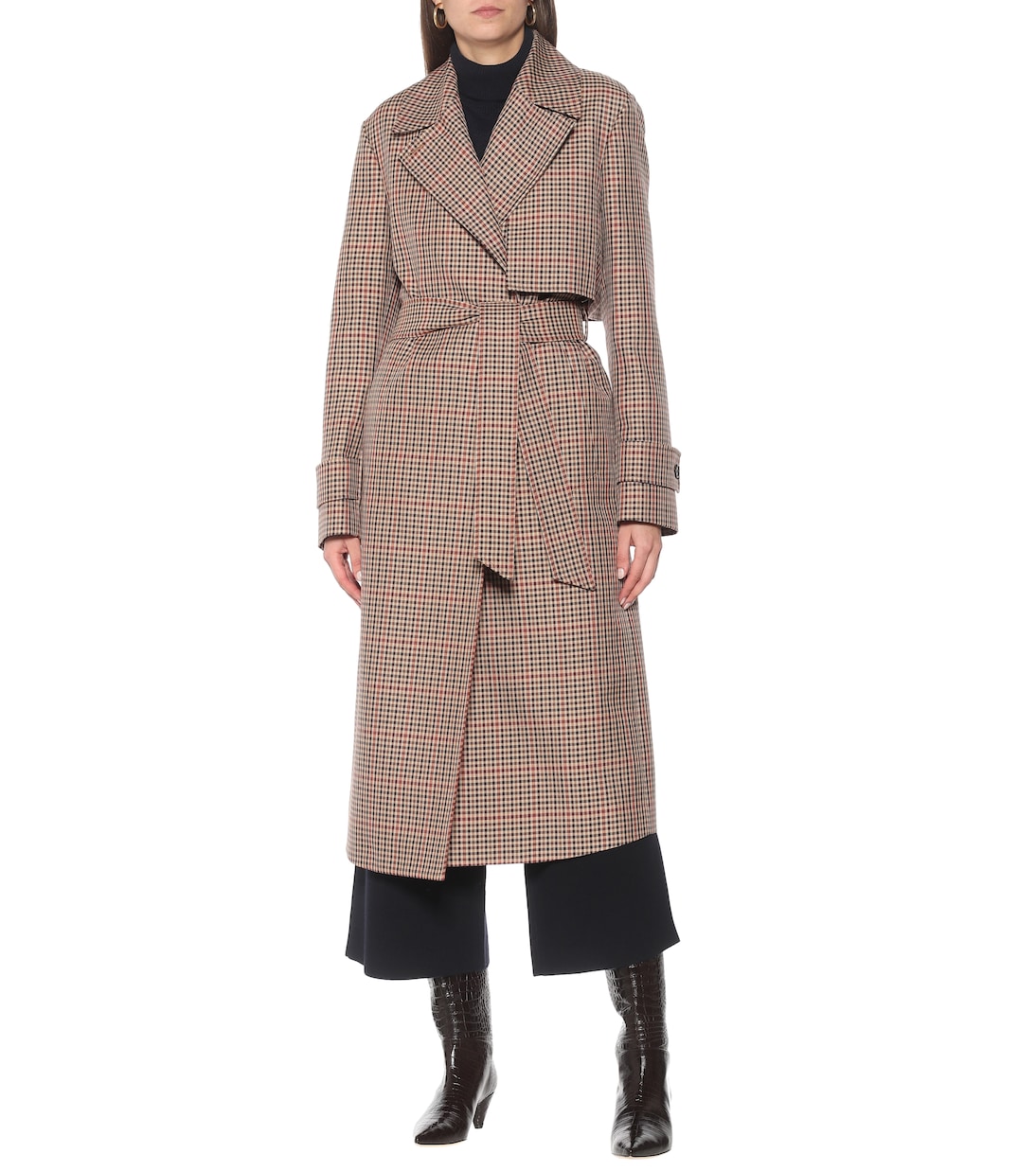 Trench Chasa a quadri in misto lana | Joseph