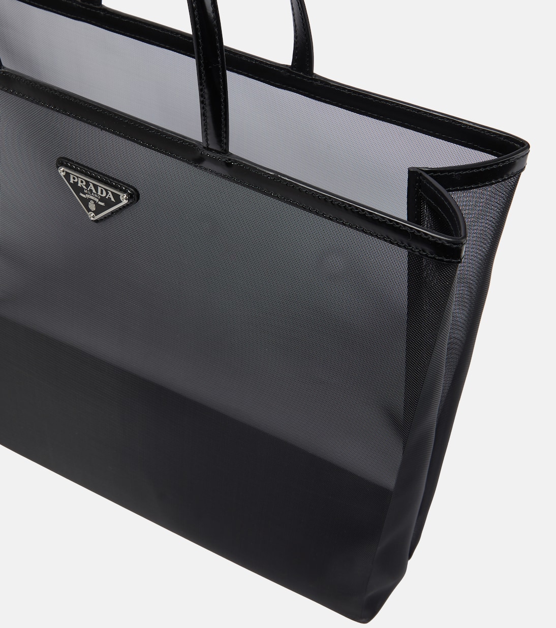 Shopper Large in mesh e pelle | Prada