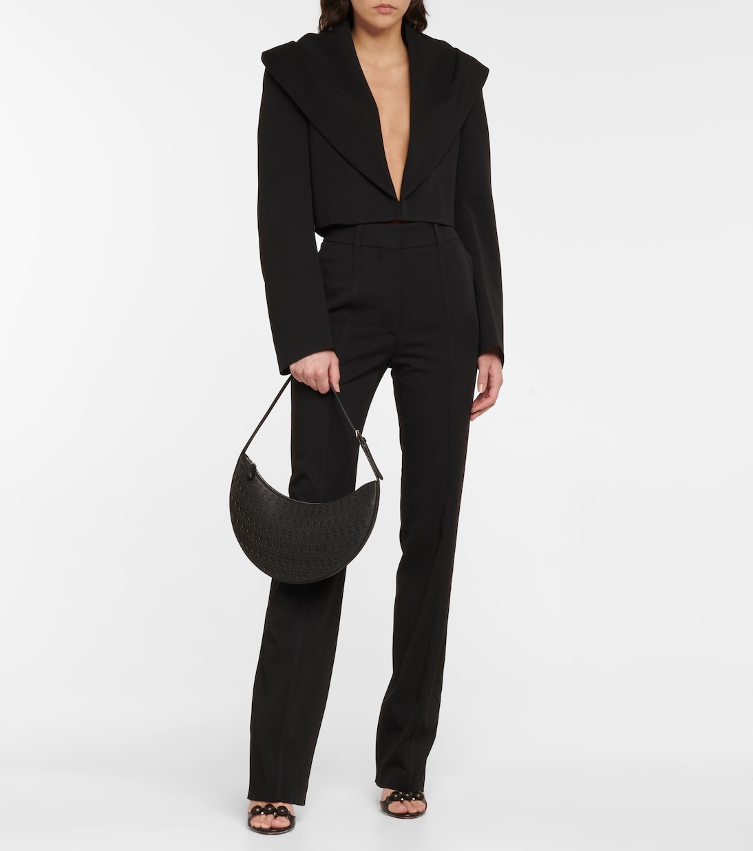 Schultertasche Le Demi-Lune Small aus Leder | Alaïa