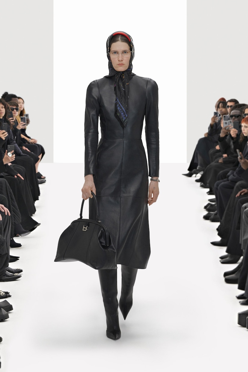 Midikleid aus Leder | Balenciaga