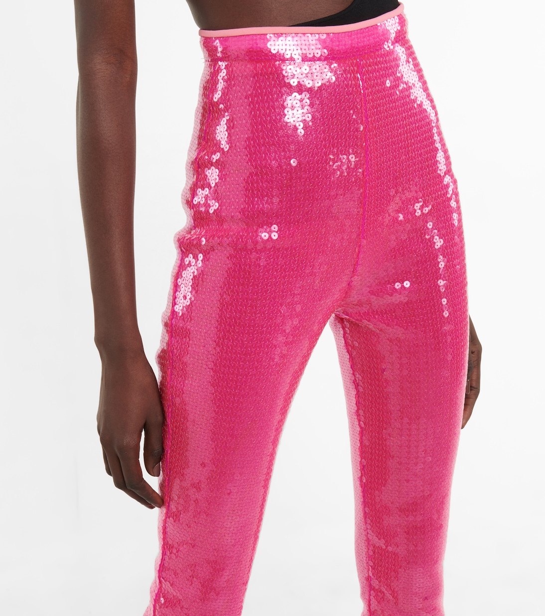 Sequined high-rise slim pants | David Koma