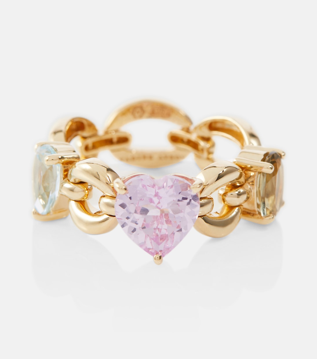 Bague Catena Petite en or 18 ct, topaze, améthyste et saphir | Nadine Aysoy