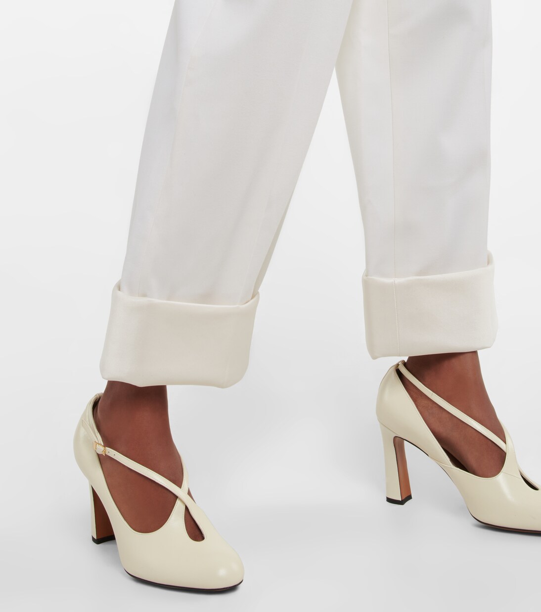Pantalon ample à taille haute en laine | The Row