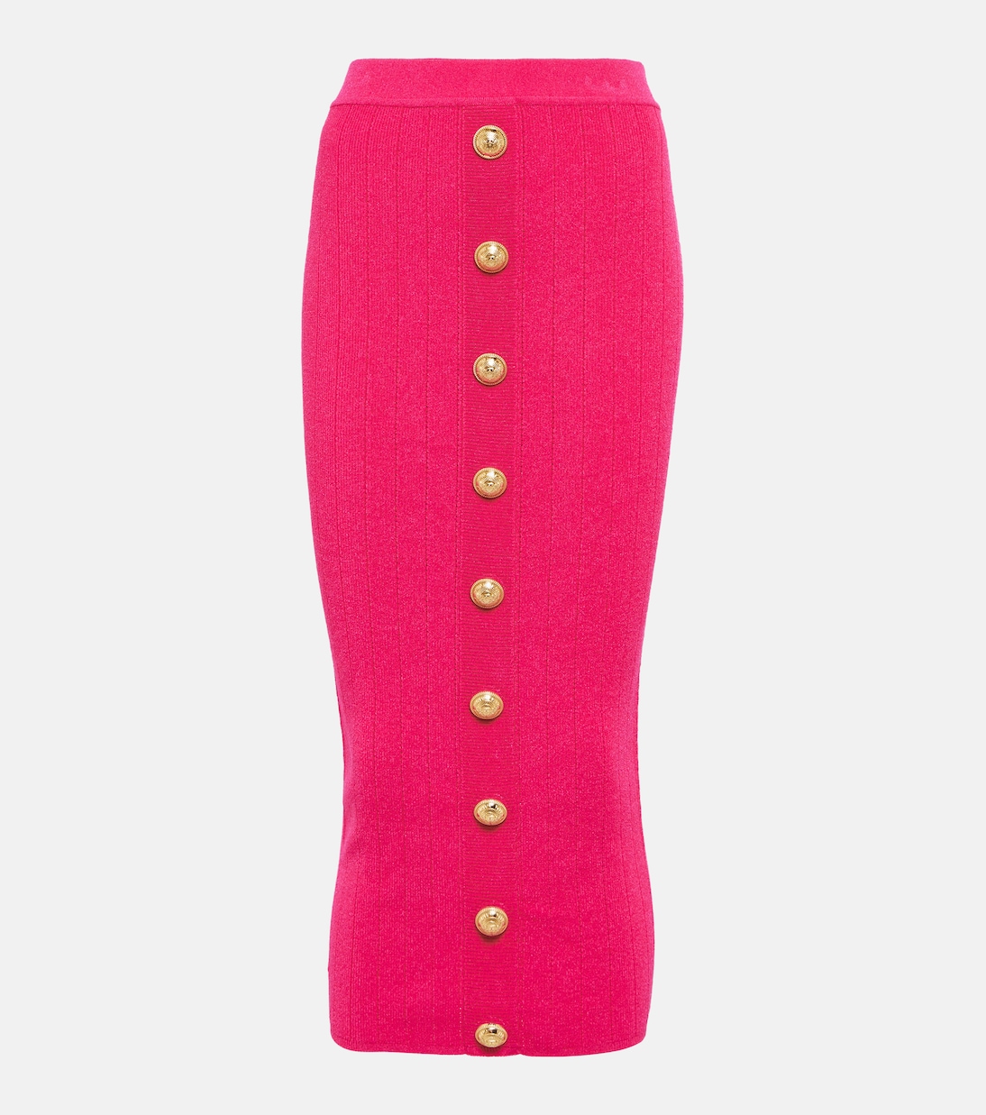 Falda midi de punto adornada | Balmain