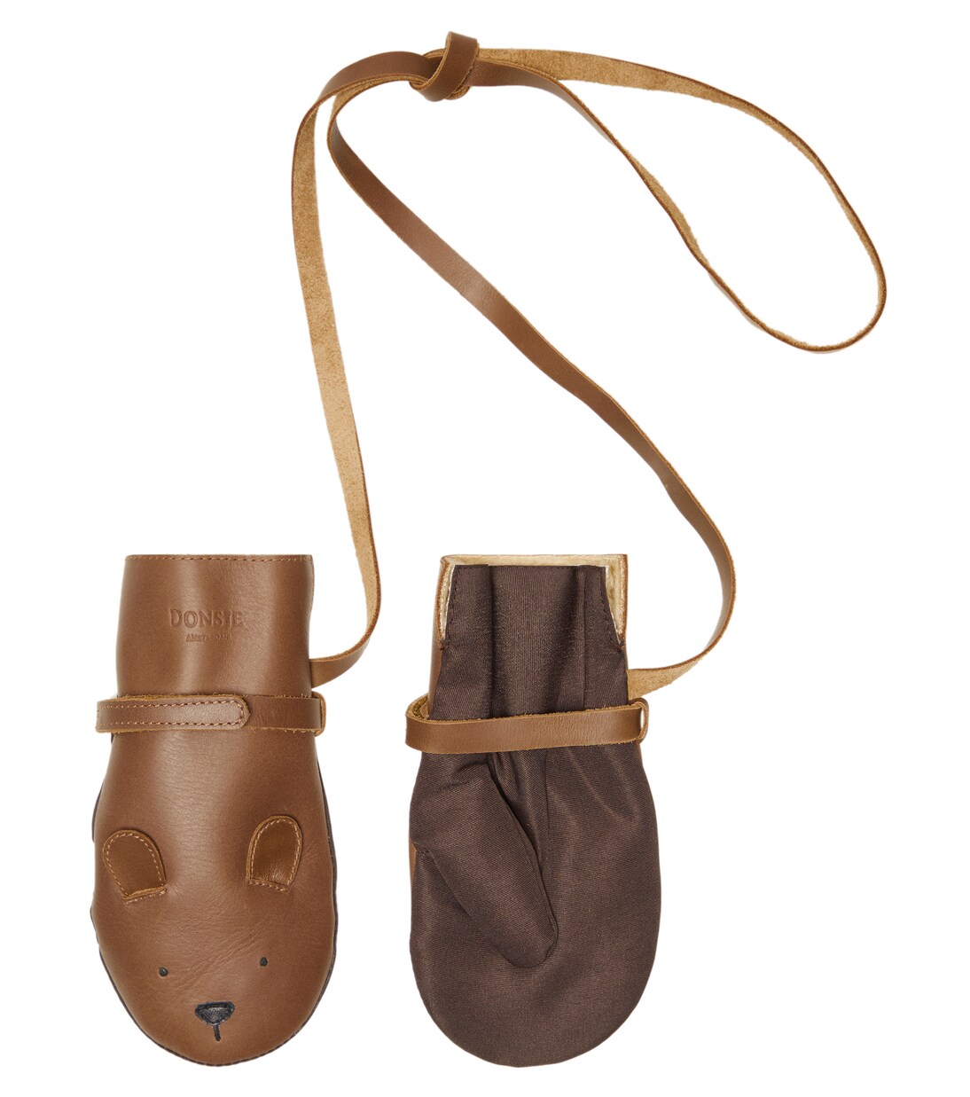 Kapi Bear  leather mittens | Donsje