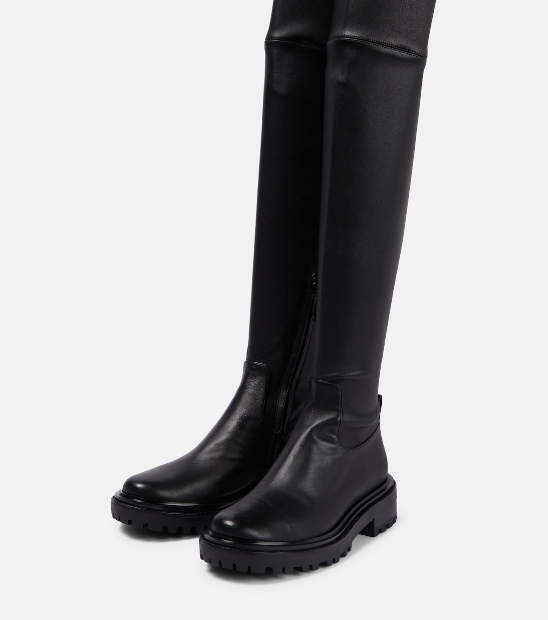 Botas mosqueteras Utility Lug de piel | Tory Burch