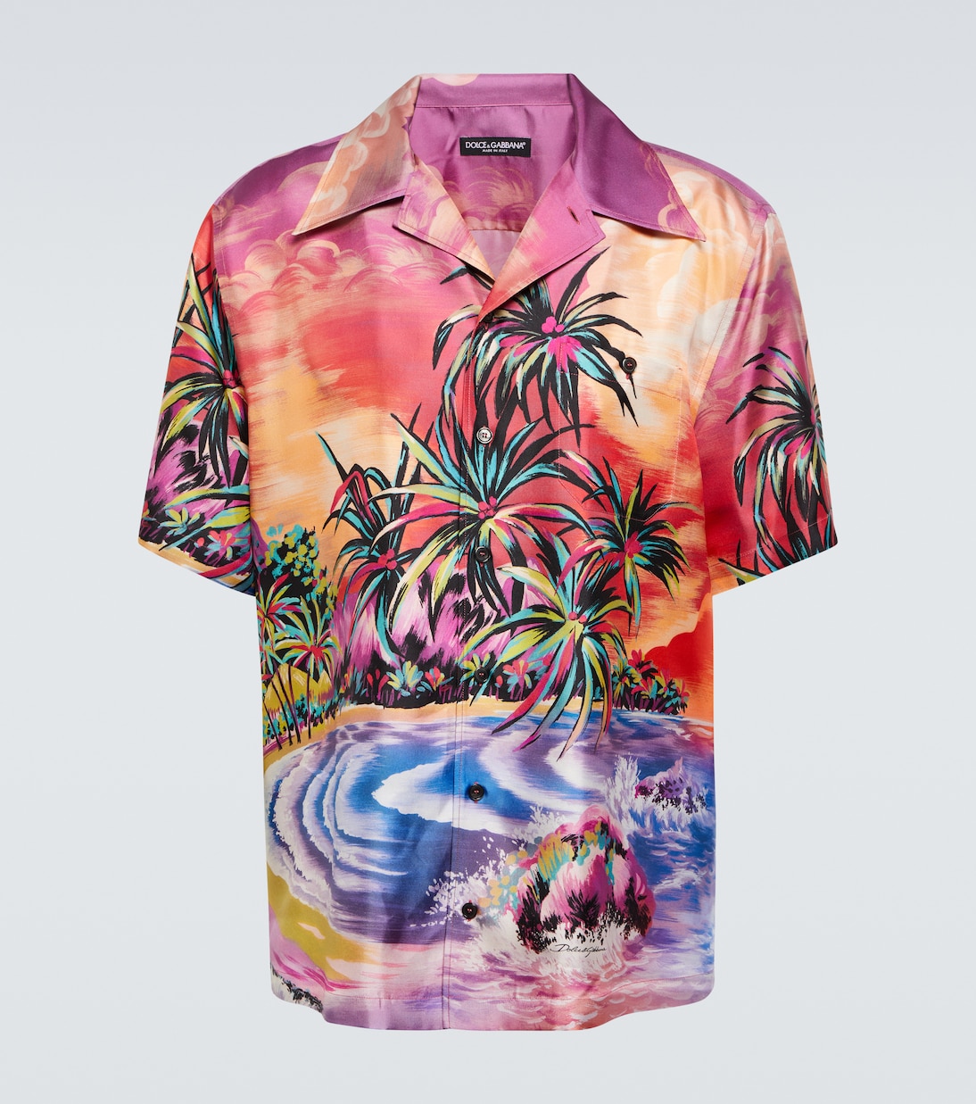 Chemise imprimée en soie | Dolce&Gabbana