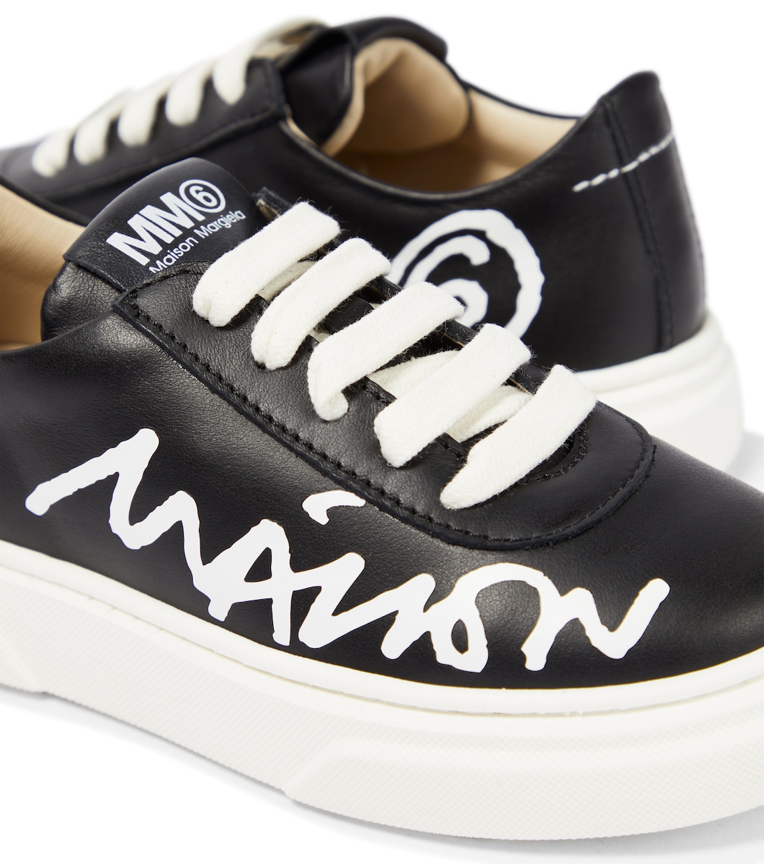 Sneakers in pelle con logo | MM6 Maison Margiela Kids