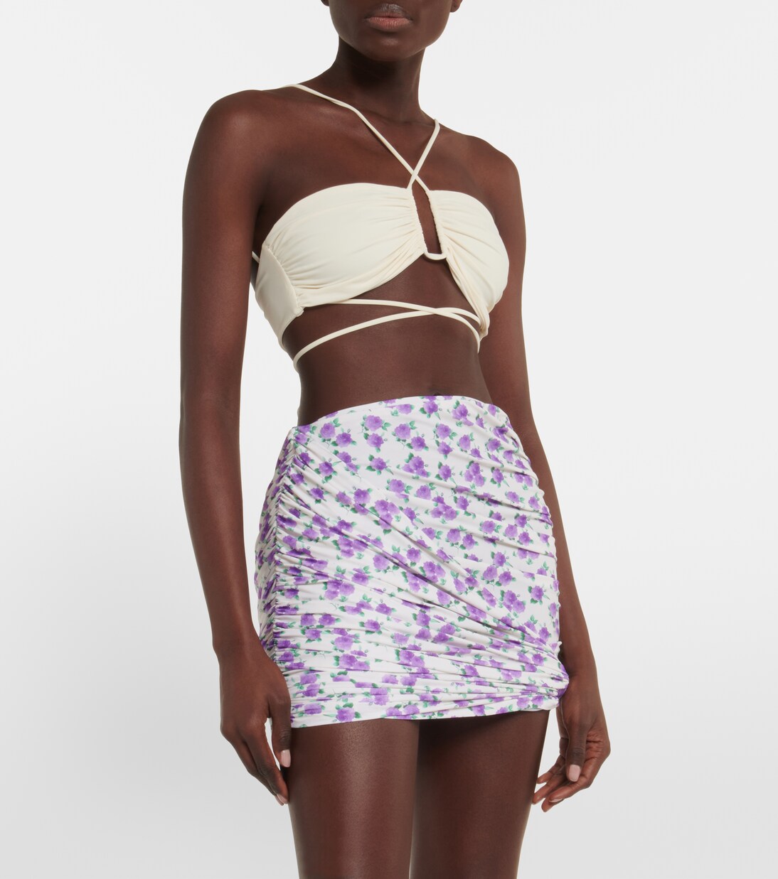 Minifalda floral fruncida | Magda Butrym