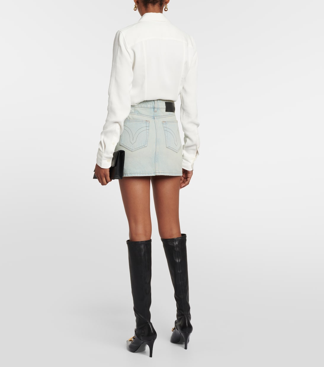 Minifalda en denim de tiro alto | Ami Paris