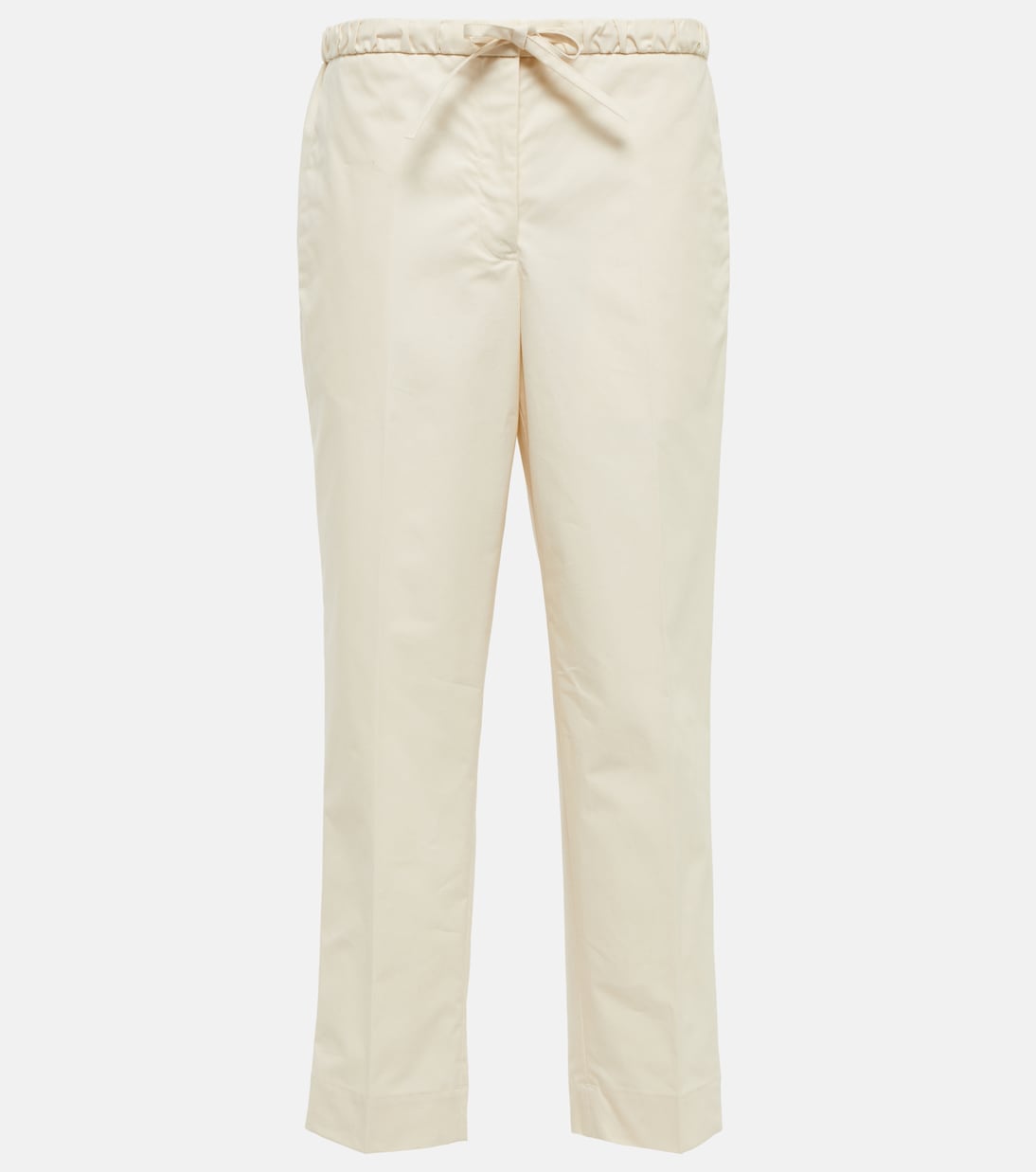 High-rise cotton pants | Jil Sander