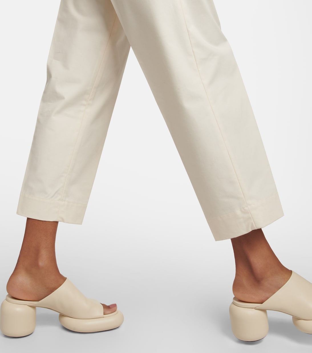 High-rise cotton pants | Jil Sander