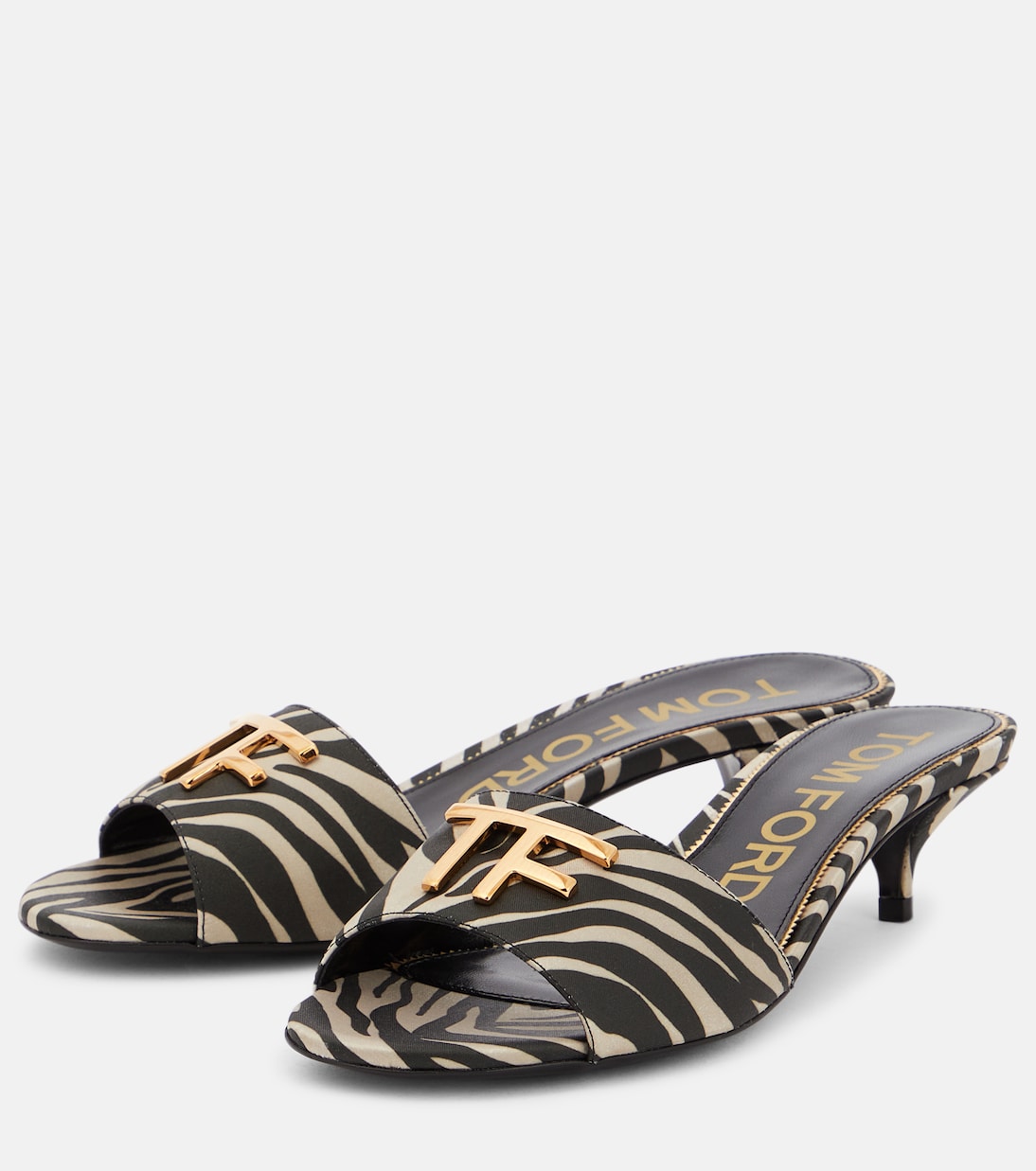 Embellished leopard-print sandals | Tom Ford