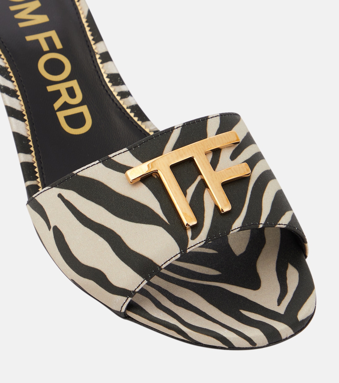 Embellished leopard-print sandals | Tom Ford
