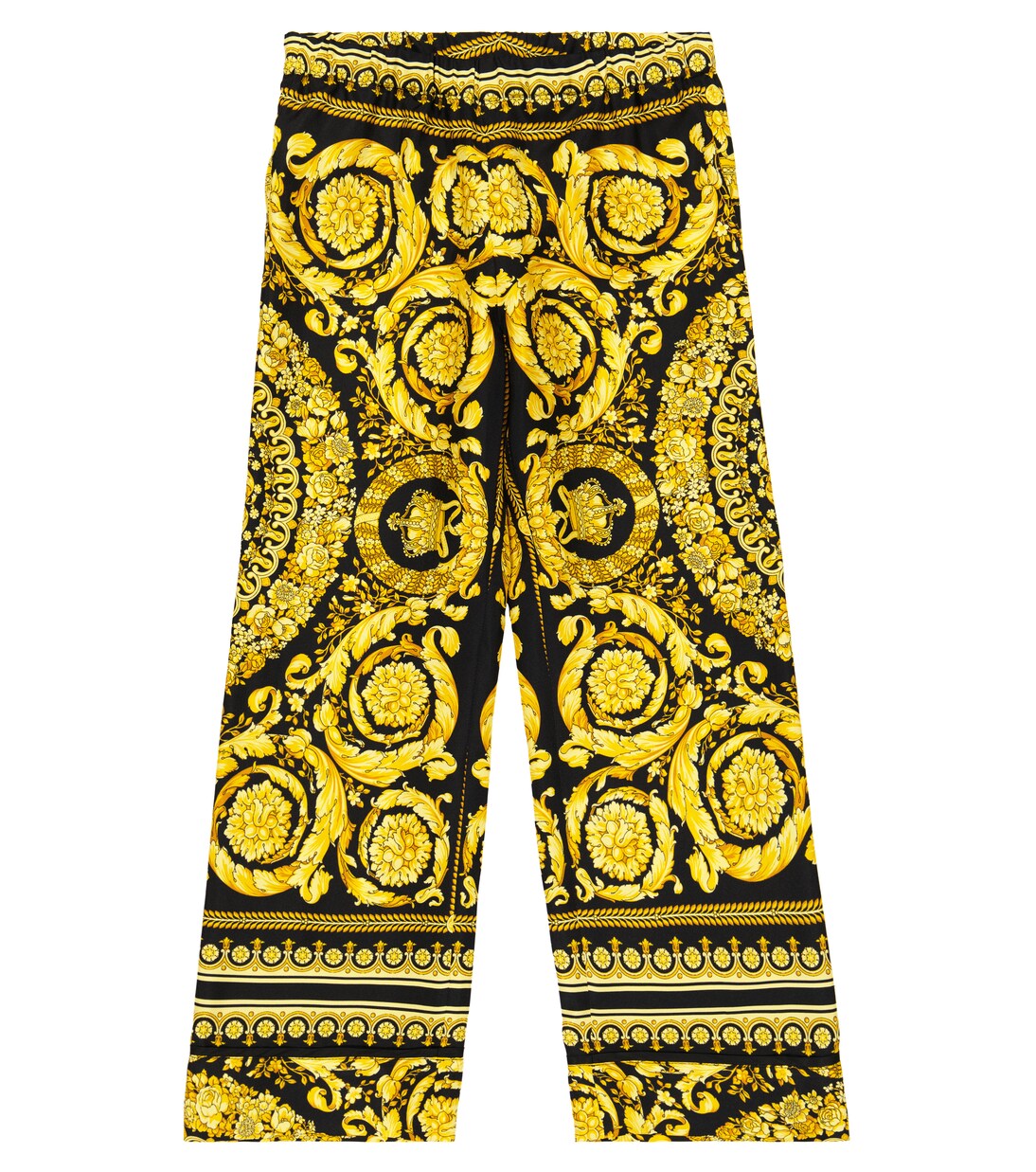 Barocco wide-leg silk twill pants | Versace Kids