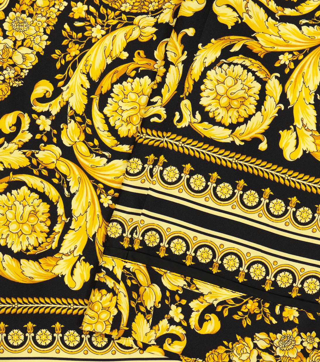 Barocco wide-leg silk twill pants | Versace Kids