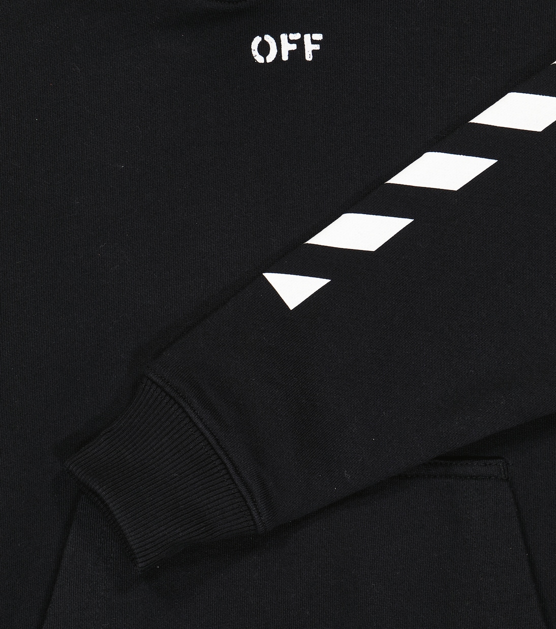 Felpa in cotone con cappuccio e stampa | Off-White Kids
