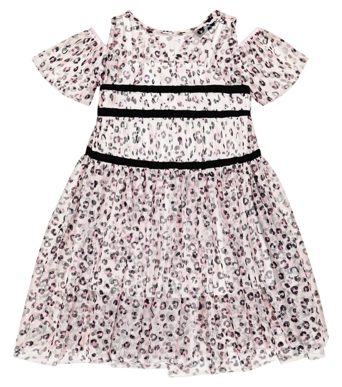 Leopard-print tulle dress | Monnalisa