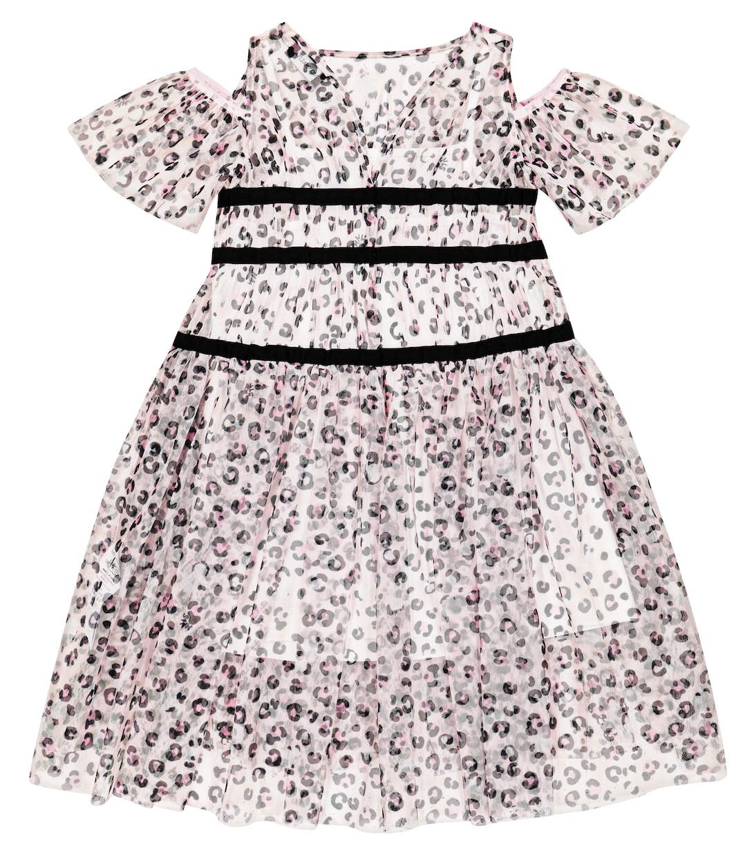 Leopard-print tulle dress | Monnalisa